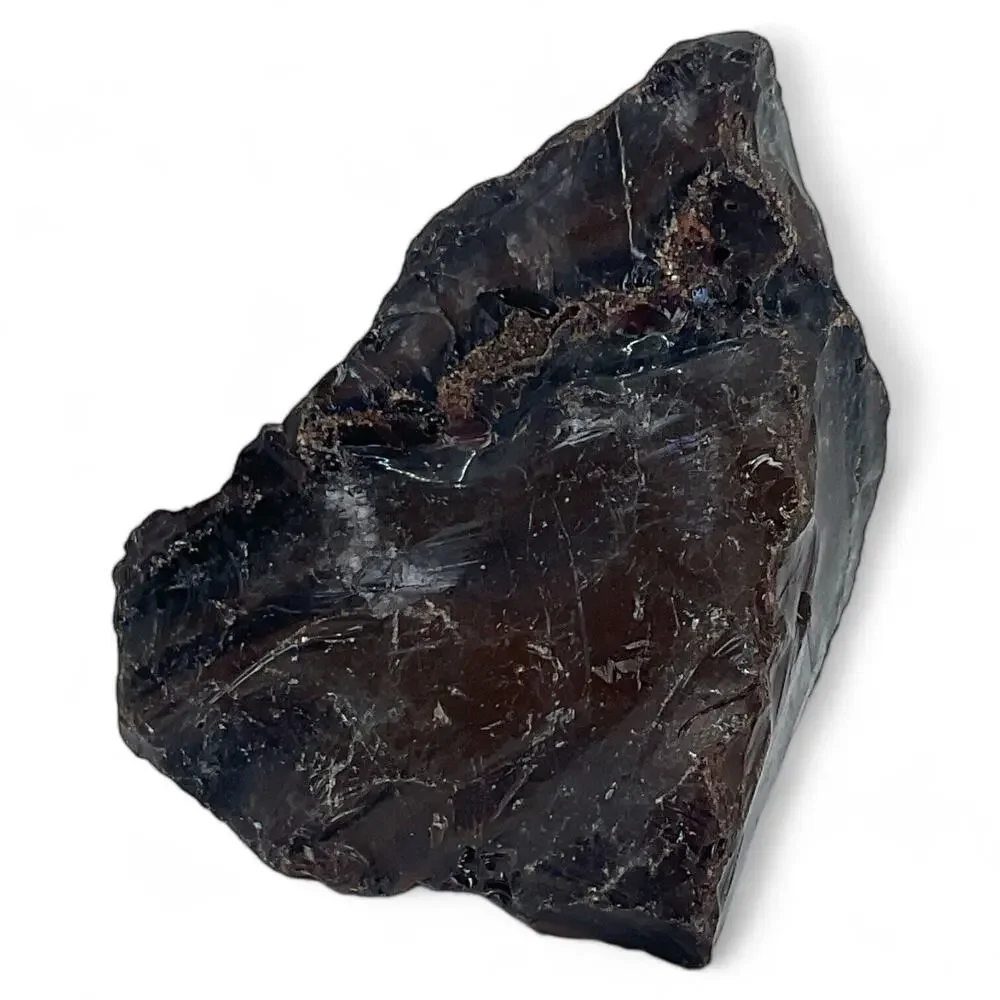 Chocolate Art Glass Cullet Glowing Manganese Slag‎ Glass #4GX183